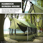 REDCAMP Large Hammock Hot Tent with Stove Jack, Waterproof & Windproof Winter Wall Tent with Snow Skirt, Ultralight 4 Season Tents for Camping, Hiking, Bushcraft, Backpacking, Hunting