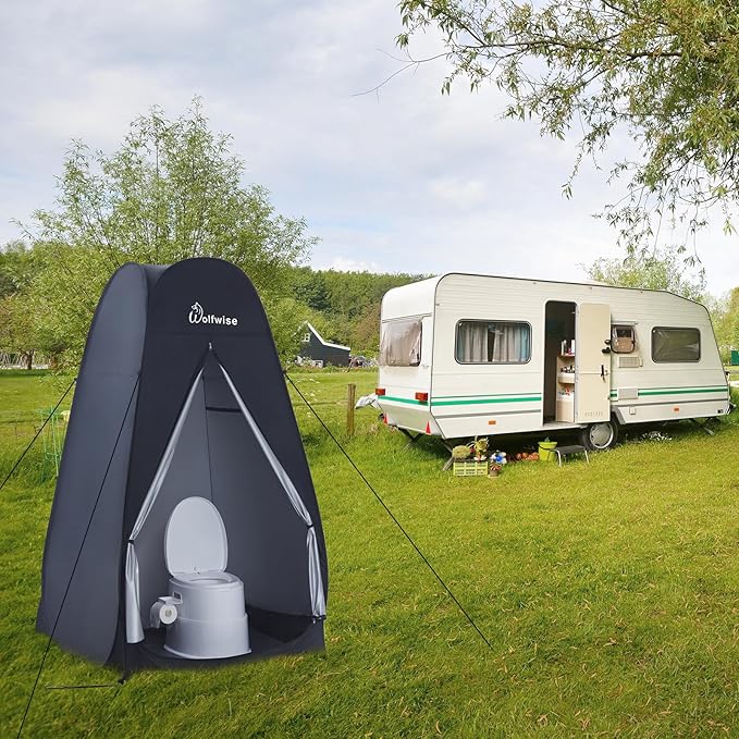 WolfWise Pop Up Changing Tent for Beach, Camping Portable Shower Tents, Outdoor Privacy Bathroom, Change Dressing Clothes Tent Pop Up Instant for Camp, Toilet, 6.2ft/6.6ft/6.9ft High