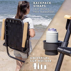 GoSports WOVN Beach Backpack Chair - 9 Styles Available - Premium Folding Camping Chair