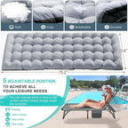 ABORON Patio Lounge Chair, Folding Guest Bed Cot for Adults, 500LB Heavy-Duty Capacity, Portable Extra Bed with Comfort Mat, Quick Fold Design for Indoor Guest Stays & Temporary Use