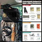 RHINO RESCUE Vehicle IFAK Trauma Kit with C-A-T Tourniquet, Tactical First Aid Kit Molle Pouch Black