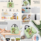 Frog Backpack Set for School with Lunch Box and Water Bottle Bag Kids Travel Backpack Boys Kindergarten Elementary Middle Lightweight Camping Travel Mochilas Escolares Para Niños