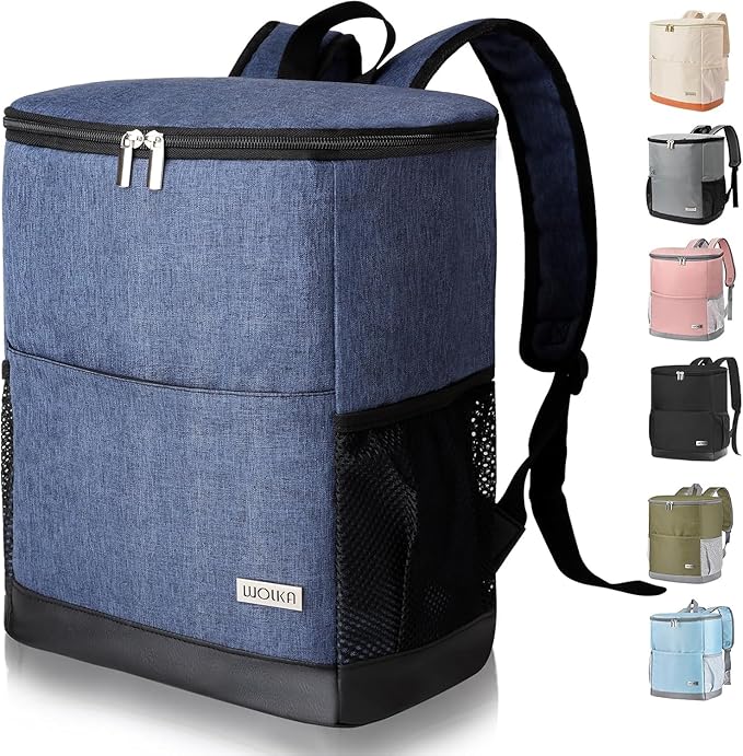 Insulated Cooler Backpack Outdoor - Leak Proof Backpack Cooler 30 Cans, Waterproof Lightweight Cooler Bag for 12h Hot/Cold Retention - Soft Cooler for Travel, Camping, Beach, Lunch