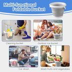Giantex 4 FT Folding Ice Cooler Table with Drain & Bucket, Removable Skirt, No Assembly, Portable Fill and Chill Table for Food Drink Beverage, Foldable Party Ice Bin for Camping BBQ, Black