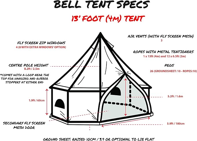 Psyclone Tents for Family Camping, Glamping, Hiking and Festival