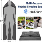 Sleep Pod for Deeper Sleep - Weighted & Cozy Wearable Blanket Hoodie, Home Camping Sleeping Bag, Anxiety Relief, Portable for Travel & Home Lounging