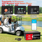 36V 100Ah Golf Cart LiFePO4 Battery with Charger, 3840Wh Lithium Battery with 200A BMS, Up to 10000+ Rechargeable Cycles, Perfect for RGolf Cart,Trolling Motor, Solar Power Storage (36V*100Ah)