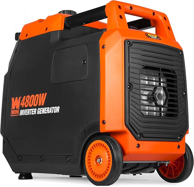 WEN Quiet and Lightweight 4800-Watt Dual Fuel RV-Ready Electric Start Portable Inverter Generator with Fuel Shut Off and CO Watchdog (DF480iX)