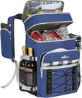 Cooler Backpack, 40 Cans Insulated Lunch Backpack Picnic Backpack for Men&Women, Durable Cooler Bag with 2 Leak Proof Compartments for Picnic, BBQ Camping, Lunch, Beach, Hiking, Blue