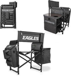 Picnic TIME NFL Unisex-Adult NFL Fusion Camping Chair with Side Table and Soft Cooler, Beach Chair for Adults, Lawn Chair