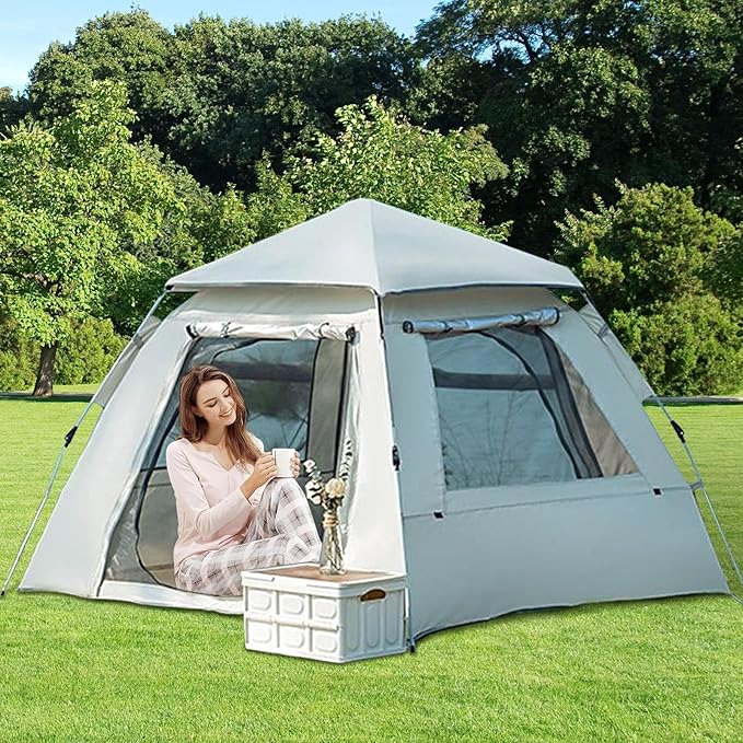 Genérico Camping Tent | Wide and Easy to Set Up Quick - Family Tent for Outdoor Activities, for Adults Teenage Couples on Picnic Hiking Mountaineering and