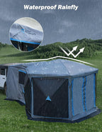 JOYTUTUS Dual-Use Pop up SUV Tent for Camping, 11x11 Ft Outdoor Gazebo Screen, SUV Tailgate Tent for Family Vehicle Camping, Canopy Shelter Portable Carry Bag