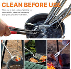 Portable Camping Cooking Utensils Set, Camp Kitchen & Campfire Cooking Equipment, RV Essentials, Camper Must-Haves Accessories, Outdoors Cookware, Christmas Stocking Stuffers Gifts