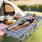 2 Pack Extra Wide Camping Cot with Comfortable Mattress for Adults Oversize XXL Cots for Camping Bed Folding Cot Heavy Duty with Carry Bag for Outdoor Indoor Home