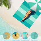 BYDOLL Beach Blanket 78''X81'' Waterproof Sandproof Suits1-4 Adults Oversized Lightweight Large Blanket Picnic Mat for Beach Sand Free Travel Camping Hiking Picnic