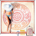 Beach Blanket Waterproof Sandproof Extra Large Beach Mat 79" X 83"/120"x108"for 1-8 Adults Quick Drying Durable Outdoor Picnic Mat for Beach Travel Camping Hiking