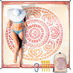 Beach Blanket Waterproof Sandproof Extra Large Beach Mat 79" X 83"/120"x108"for 1-8 Adults Quick Drying Durable Outdoor Picnic Mat for Beach Travel Camping Hiking