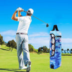 Golf Cooler Bag Plus Ice Pack Soft Sided Insulated Cooler Bag- Holds 6 Pack of Cans or 2 Wine Bottles - Grey Camo Golf Beer Sleeve Black Fits Discreetly in Golf Bags