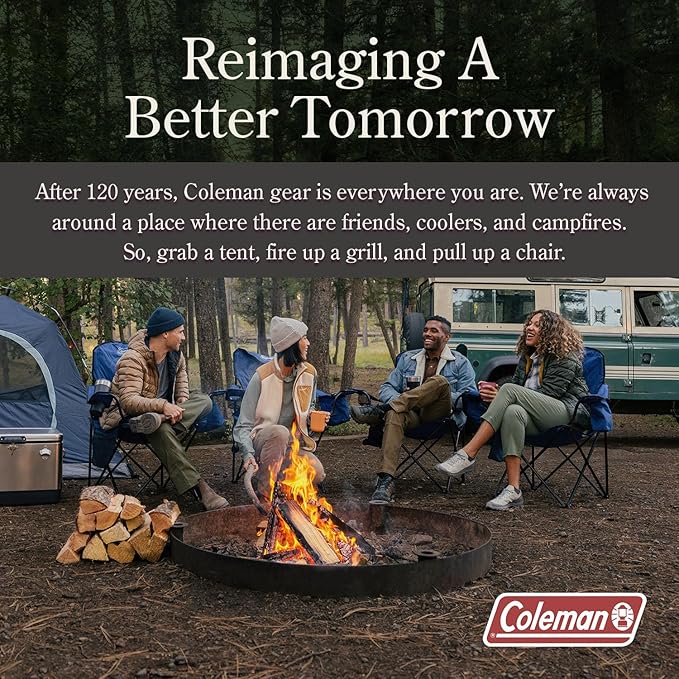 Coleman Citronella Candle 11oz – Outdoor Candle in Retro Cooler Tin – Long-Lasting Decorative Candle for Patio, Camping, Backyard, BBQ & Travel, Green