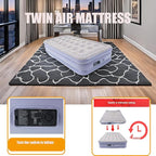 Twin Air Mattress Bed with Built in Pump,16 Inches High Airbed Inflatable Mattress,Comfort Thickened Blow Up Air Bed,Travel Sleeping Pad for Guests Home (Twin Size)