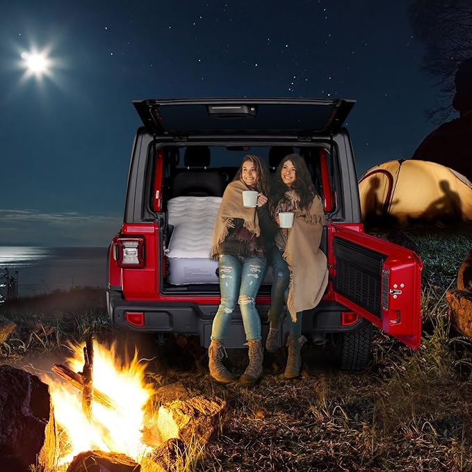 SUV Air Mattress Jeep Wrangler Air Mattress Jeep Mattress with Wireless Air Pump,Car Mattress Jeep Wrangler Bed 10inch SUV Camping Bed for JK JKU JL JLU Unlimited 4 Door