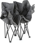 ARROWHEAD OUTDOOR Portable Folding Double Duo Camping Chair Loveseat w/ 2 Cup & Wine Glass Holder, Carrying Bag, Supports up to 500lbs