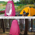 Your Choice Pop Up Privacy Shower Tent, 3.9 x 3.9 x 6.2FT Portable Camping Changing Room, Instant Setup Outdoor Shelter with Silver Coating, Vent Window & Carry Bag for Beach, Hiking & RV | Portable, for Camping, Beach, Hiking, with Carry Bag, Quick Setup