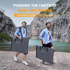 400 Watts Foldable Solar Panel, Luggable & Durable, Portable 400W Solar Charger Complete with Adjustable Stand Case, 40V Waterproof for Off-Grid Camping RV/Campervan Solar Generator