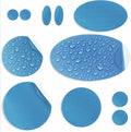 aZengear Repair Patches for Jackets, Tent, Shoe Toe, Air Mattress, Inflatables, PVC Gear - Waterproof, Self-Adhesive, Tear-Cold-Heat-Resistant, Down Puffer Coat (11 Pcs, Sky Blue)