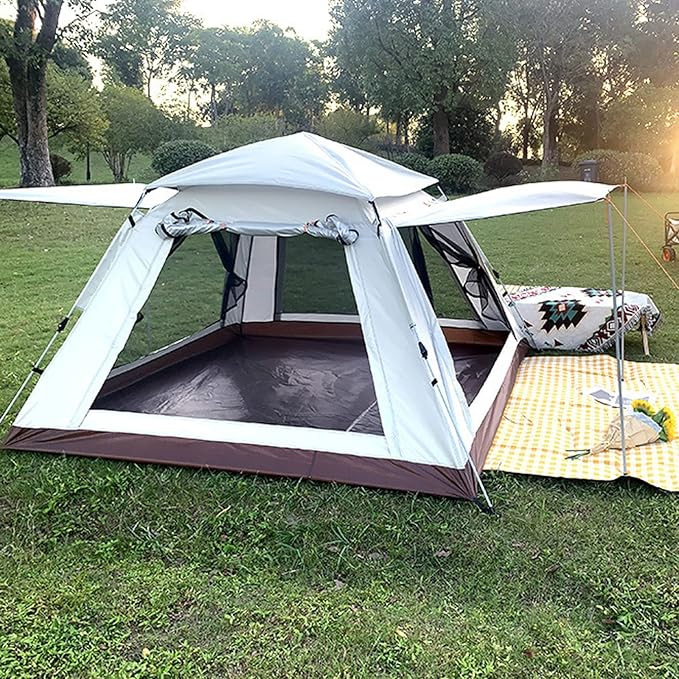 Quick Erect Tents 4 Man Waterproof, Tent Camping Firm and Stable Camping Tent for Family Camping,Hiking Party