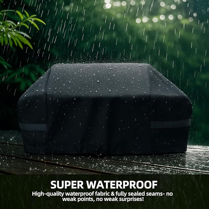 Cover for Megamaster 820-0065C 1 Burner Grill | Waterproof and Windproof Tabletop Gas Grill Cover for Megamaster, UV/Tear Resistant | No Disconnect Needed for Propane Tank (Cover Only)