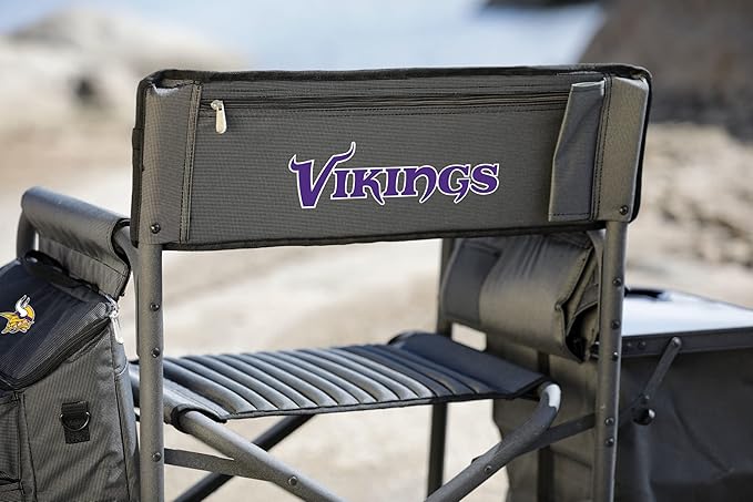 Picnic TIME NFL Unisex-Adult NFL Fusion Camping Chair with Side Table and Soft Cooler, Beach Chair for Adults, Lawn Chair