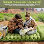 Camping Sleeping Pad, Ultralight Camping Mat with Pillow, Built-in Foot Pump Inflatable Sleeping Pads Compact for Camping Backpacking Hiking Traveling Tent,Single,Green