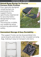 camping moon IGT Table Frame 1-Unit Stainless Steel Dual Layer Table G-38
