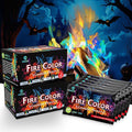 MEKER Fire Color Changing Packets - Fire Pit, Campfires, Outdoor Fireplaces, Bonfire - Magic Colorful Changing Fire - Perfect Fire Camping Accessories for Kids & Adults (24 Pack)
