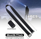 4pcs Elastic Headlamp Strap, Headlamp Band Replacement Head Lamp Comfort Belt Headlamp Headband Holder Headlamp Accessories Compatible with Black Diamond, Petzl, Princeton Tec, Fenix, Streamlight
