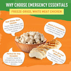 Emergency Essentials Freeze-Dried White Meat Chicken #10 Can – 25-Year Shelf Life, 19 Servings, 513g Protein – Bulk Food, Long-Term Emergency Food Supply & Storage