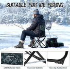 X Strike Portable Fishing Chairs Outdoor Folding Stool for Adults Portable Camping Chair for Ice Fishing,Hunting,Lawn,Patio,Garden,300LBS.