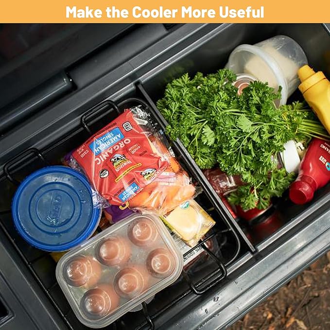 35/45 QT Cooler Basket, Compatible with YETI Tundra 35/45, Stainless Steel Storage Wire Cooler Rack, Black, 1 Pack