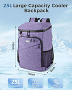 BAGLHER Lightweight Insulated Cooler Backpack - 30 Cans, Leak-Proof for Lunch, Picnic, Hiking, Camping Trips
