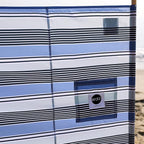 ERDA Surf Stripe Pro Beach Recycled Polyester Rip-Stop 20 ft Lightweight Windscreen, Privacy Screen, Wind Blocker, Free Matching Shoulder Bag (New Mahogany Wood Poles)