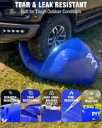 PYY Water Storage Bladder - 87 Gallon/330L Foldable Portable Water Bladder Tank with Spigot - Large Water Bob Bathtub Emergency Water Bladders for Outdoor RV Car Camping,Overflow Kit Blue
