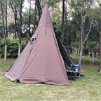 Hot Tents Outdoor Tents Teepee with Stove Hole Waterproof Family Pyramid Tent Camping Backpacking Hiking Mountaineering Heated Shelter