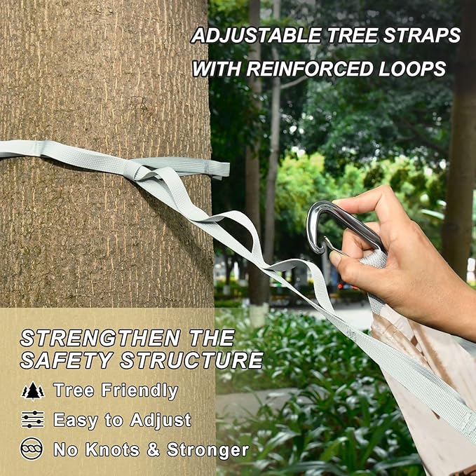Camping Hammock Kitchen Forks Spoons Heart Single Portable Hammocks 500 lb Upgraded Thickened with Tree Straps and Attached Carry Bag,Perfect for Outdoor,Indoor,Beach,Camping,Travel