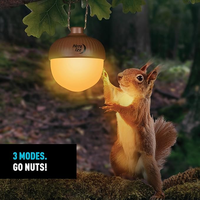 Nite Ize Radiant NutLit Rechargeable Lantern - Acorn-Shaped LED Hanging Lantern for Tents & Kids Rooms - Features Adjustable Color Temperature & Rapid USB-C Charging - Water-Resistant & Drop-Tested
