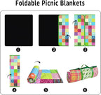 Extra Large Picnic Blankets Waterproof Foldable (60"x 80") Boho Beach Blanket Waterproof Sandproof,3-Layer Thicking Mat Outdoor Packable Camping Blanket