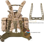 Akmax MOLLE II Medium Rucksack Military Tactical Backpack with Detachable Side Pouches & Upgraded Frame for Enhanced Comfort