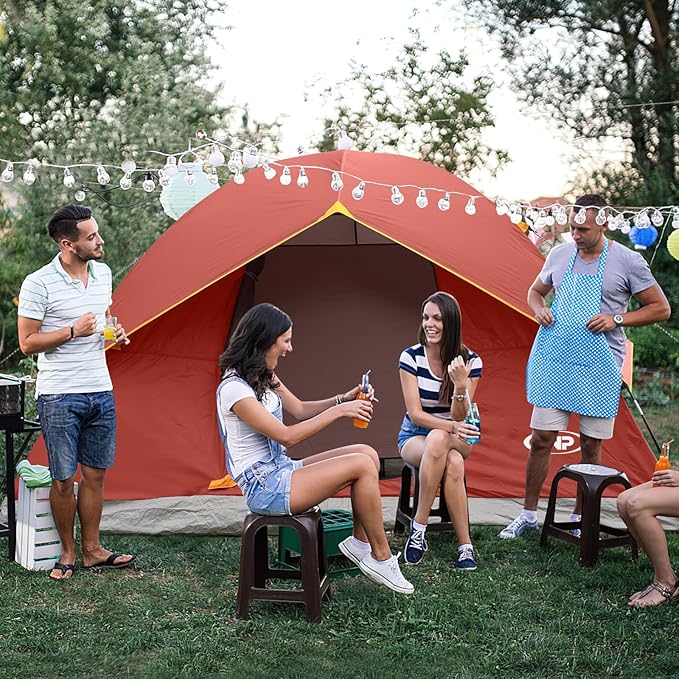 unp 6 Person 4 Season Dome Tent, Easy to Set Up for Camping & Hiking, Lightweight & Portable, Green