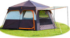 KTT Extra Large Tent 10-12-14 Person(A),Family Cabin Tents,2 Rooms,3 Doors and 3 Windows with Mesh,Straight Wall,Waterproof,Double Layer,Big Tent for Outdoor,Picnic,Camping,Family Gathering