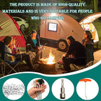 22 Pcs Screw in Tent Stakes Heavy Duty Kit Include 16 8 Inch Ground Anchor Tent Pegs 4x9.8ft Rope 1 Hex Head Driver 1 Stopper T Pull Hook for Backyards, Canopy, Garden and Outdoor Camping